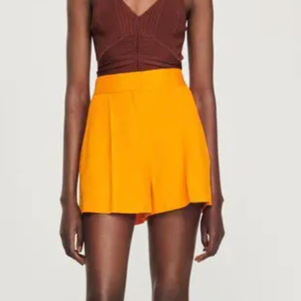 Sandro Orange Tailored Shorts FR 36